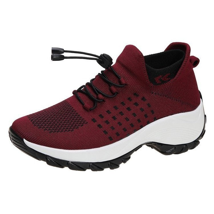 Damen leichte und atmungsaktive Sportschuhe mit elastischem Schnürsystem EB