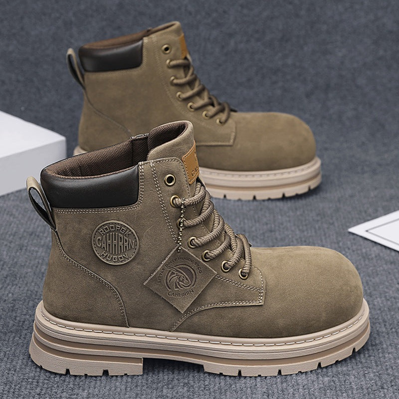 Damen robuste Schnürboots aus hochwertigem Wildleder EB