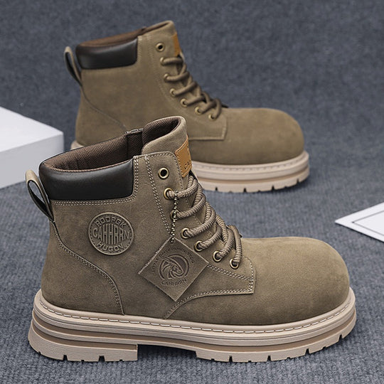 Damen robuste Schnürboots aus hochwertigem Wildleder EB