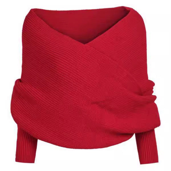 Damen Großer Strickschal mit innovativer Knotenoptik und weichem Material EB