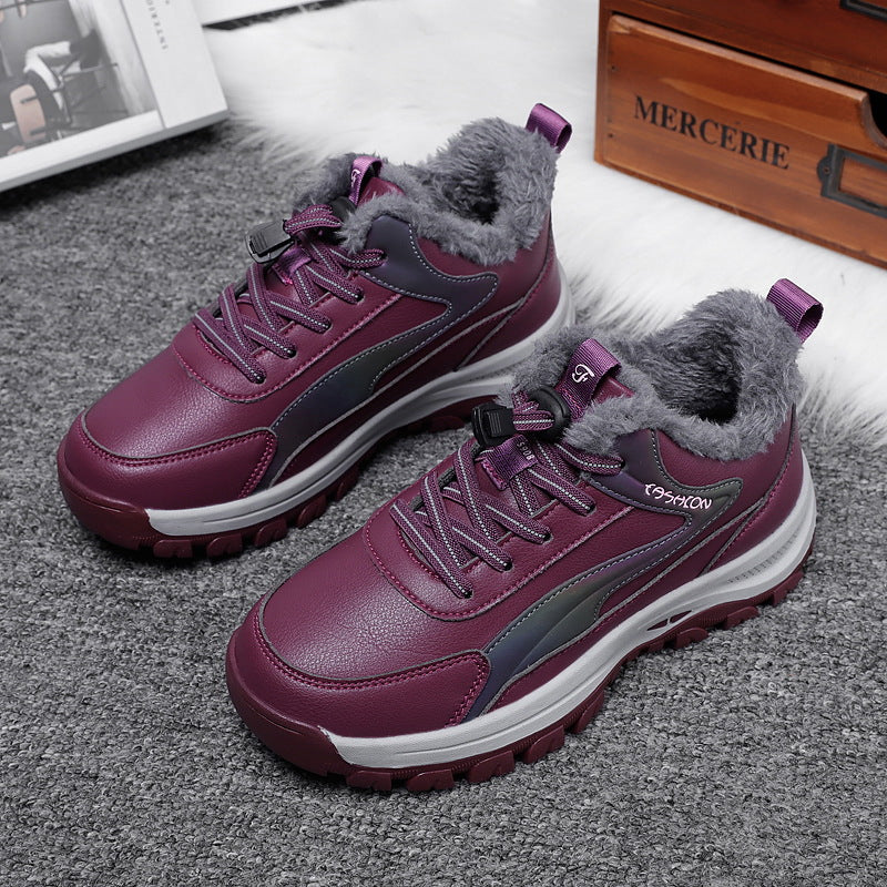 Damen Modische Winter Sneakers mit isolierendem Warmfutter EB