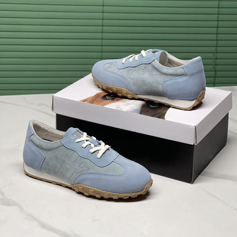 Damen Sportliche Sneaker mit hochwertigem Wildleder-Obermaterial und rutschfester Sohle EB
