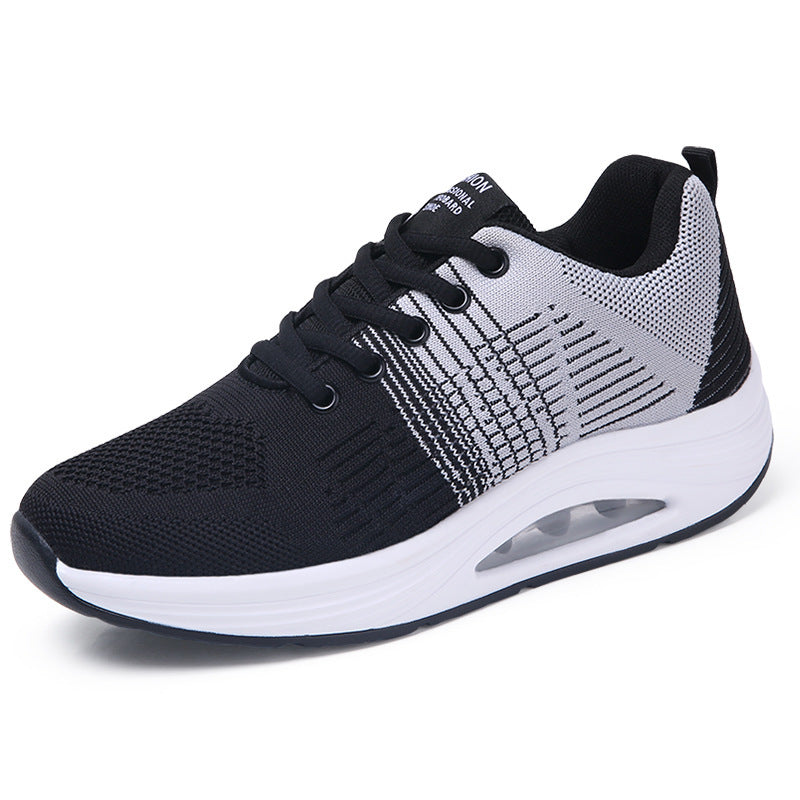 Damen Sportliche Dämpfungssneakers mit atmungsaktivem Obermaterial und rutschfester Sohle EB