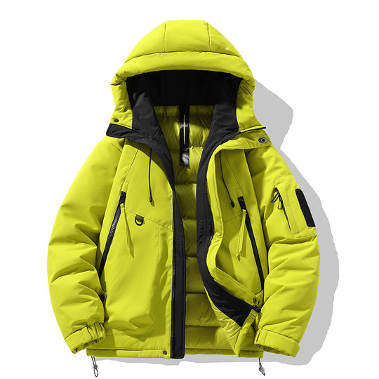Herren Winterjacke mit multifunktionalen Taschen und verstellbarem Kapuzenkragen EB