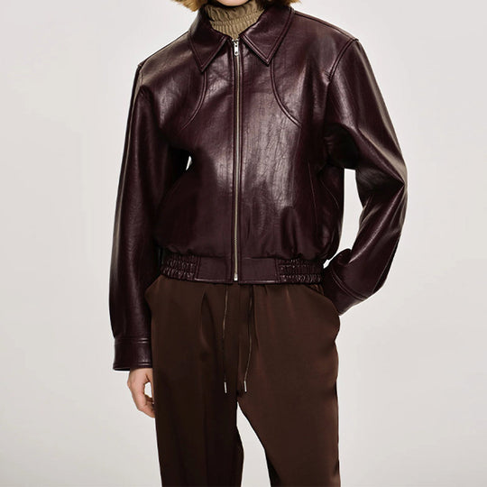 Damen Modische jacke im cropped Design mit Gummizug EB