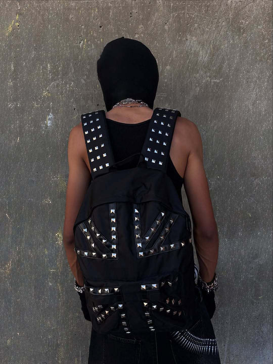 Damen Stilvolle Rucksack mit Nieten-Design EB
