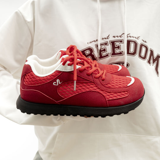 Damen Komfortable Freizeit-Sneaker mit atmungsaktiver Mesh-Oberfläche und rutschfester Sohle EB