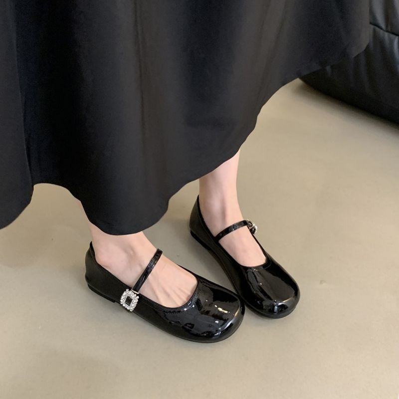 Damen Ballerinas mit eleganter Riemchenverzierung und funkelndem Schmuckdetail EB