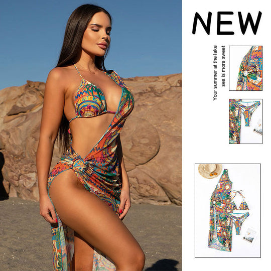 Damen Bikiniset mit kreativem Wickeldesign und stilvollen Mustern EB