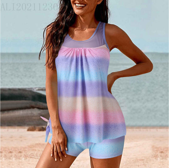 Damen Sportliches Strandoutfit mit modischer Raffung EB