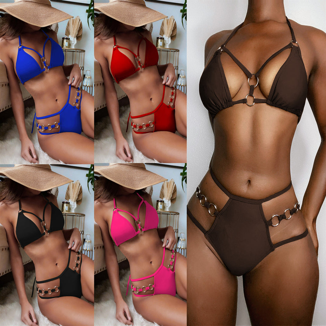 Damen Triangel-Bikini mit eleganten Ringdetails EB
