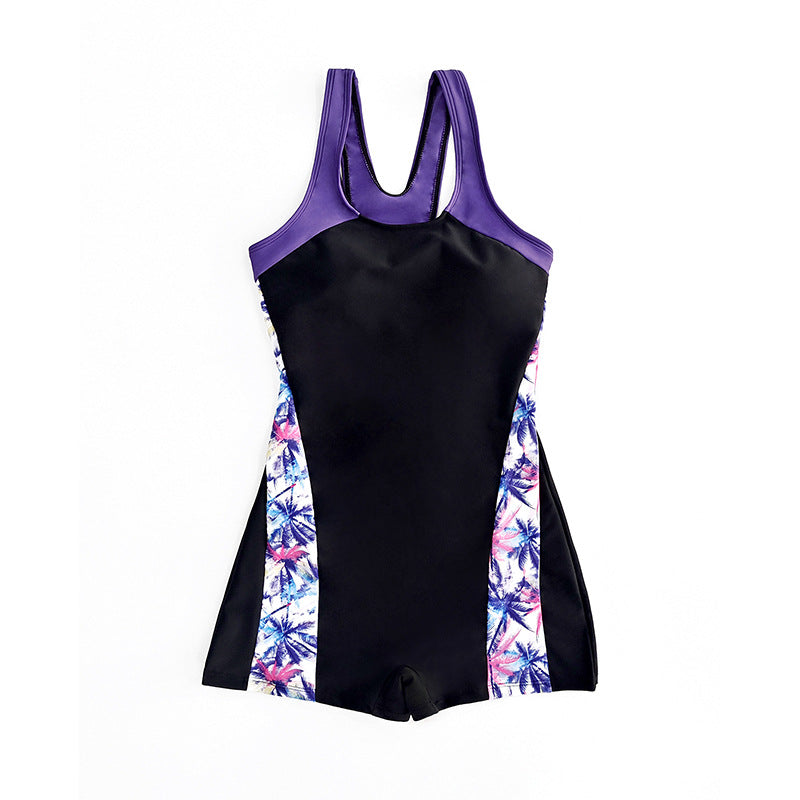 Damen Sportlicher Einteiler-Badeanzug mit attraktiven Farbdetails EB