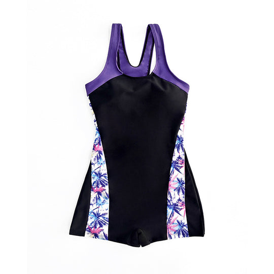 Damen Sportlicher Einteiler-Badeanzug mit attraktiven Farbdetails EB