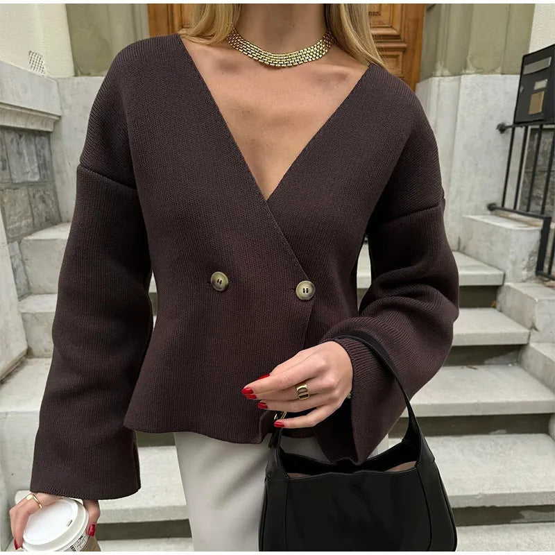 Damen Eleganter Wickelcardigan EB