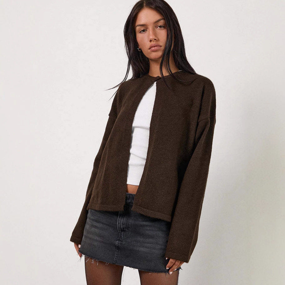 Damen Strickjacke mit praktischen Knopfdetails und lässigem Schnitt EB