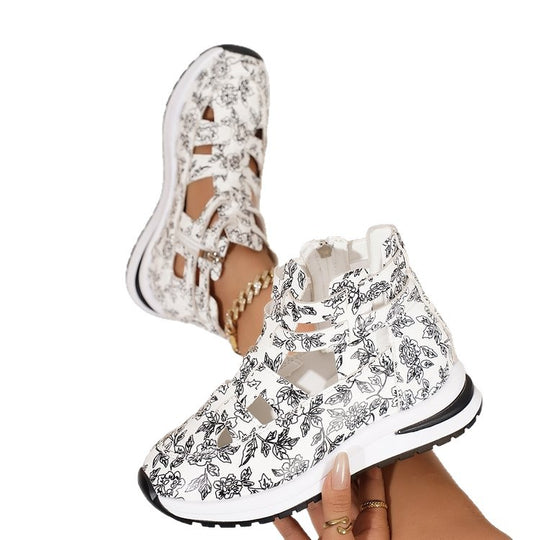 Damen modische Sneaker mit floralem Design EB