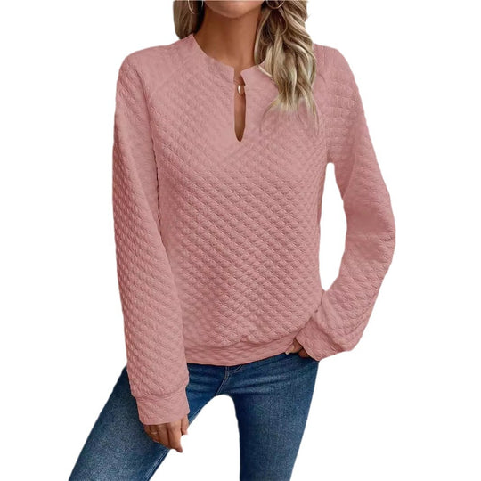 Damen Pullover mit strukturiertem Design und edlem Stehkragen EB