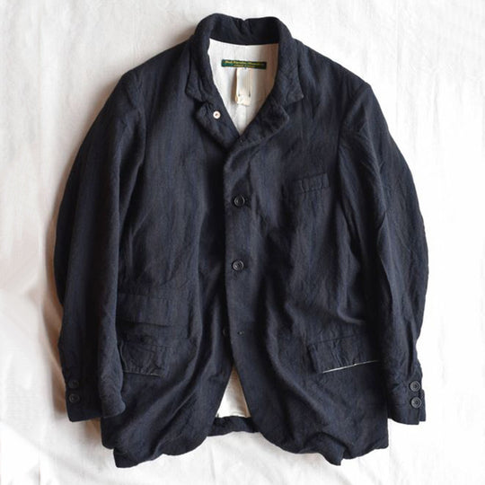 Damen lässige Leinenjacke mit strukturiertem Schnitt EB