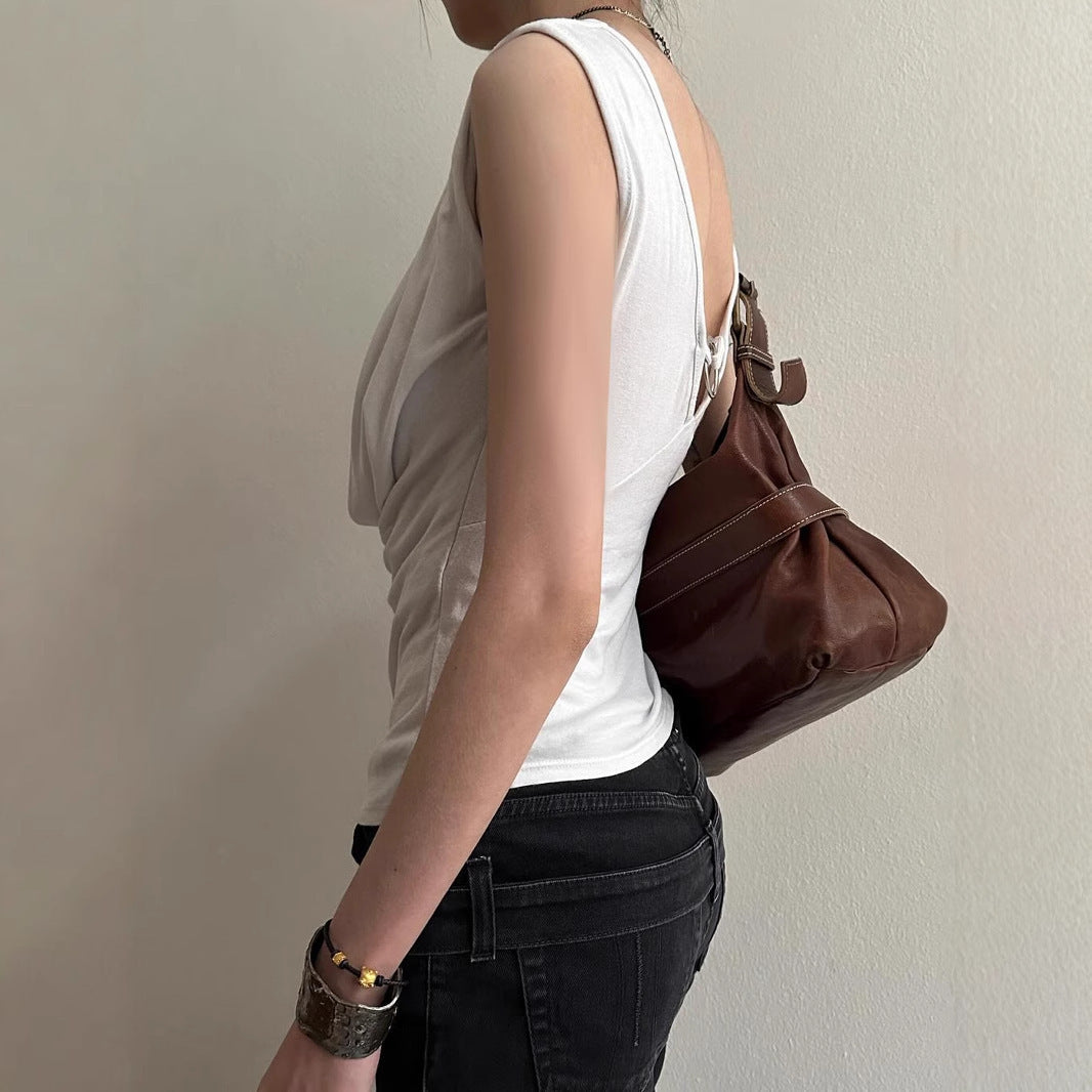 Damen stilvolles Top mit funkelndem Kreuzdesign EB