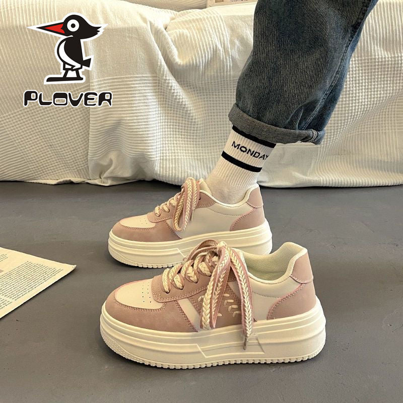 Damen modische Chunky-Sneaker mit stabiler Plattform und auffälligem Design EB