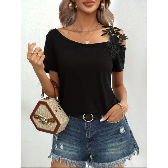 Damen Oberteil mit verspieltem floralen Design EB