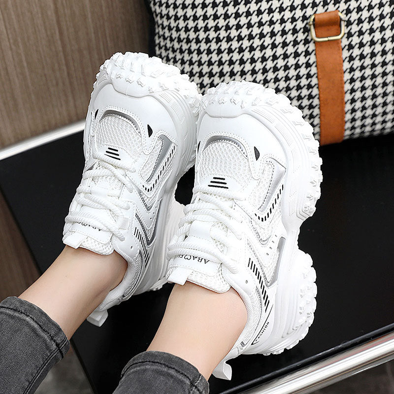 Damen sportliche Sneakers mit dämpfendem Komfort und atmungsaktiver Netzstruktur EB