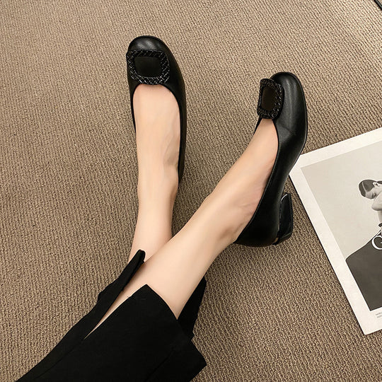 Damen Ballerinas mit modischem Schnallen-Design EB
