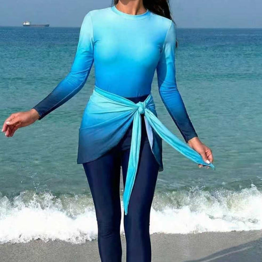 Damen Modischer Surfanzug mit eleganten Wickeldetails EB