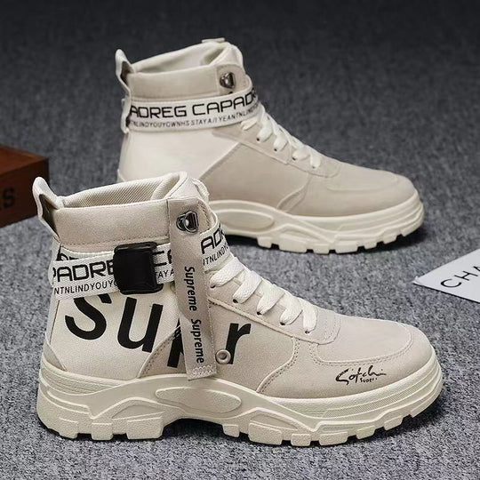 Damen Trendige High-Top Sneakers mit verstellbarem Knöchelriemen EB