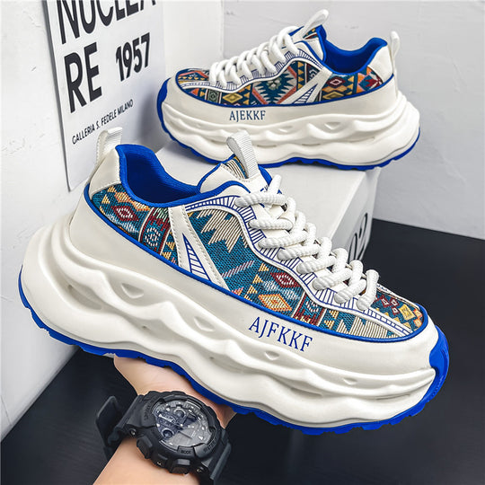 Damen Komfortable Sneakers im Ethno-Stil mit dämpfender Sohle EB