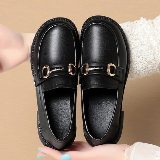 Damen Elegante Loafers mit modischem Kettendetail und bequemer Sohle EB