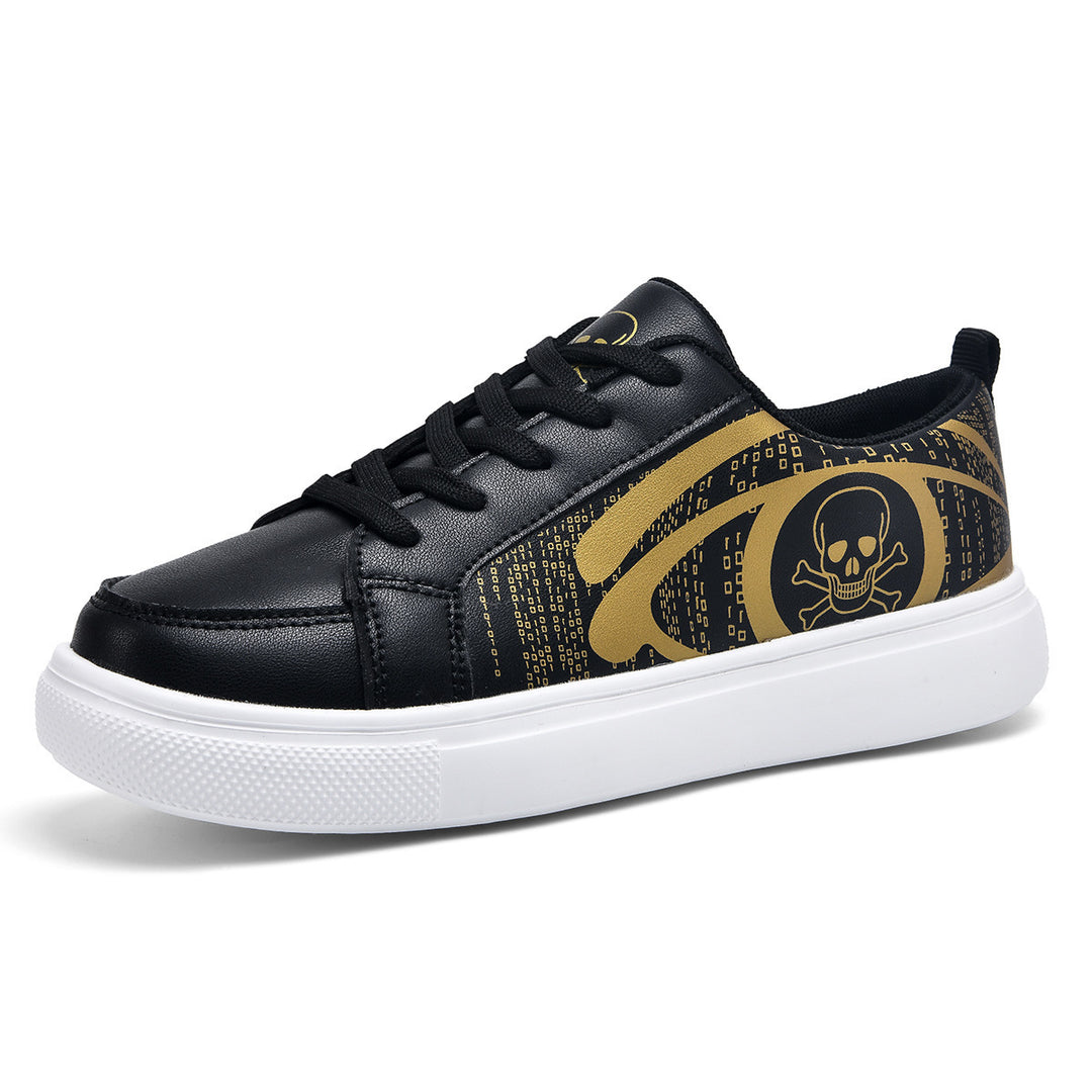 Damen Sneakers mit coolem Skull-Design und gepolsterter Sohle EB