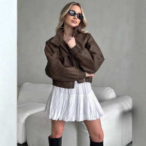 Damen Trendige oversized jacke mit praktischen Taschen EB