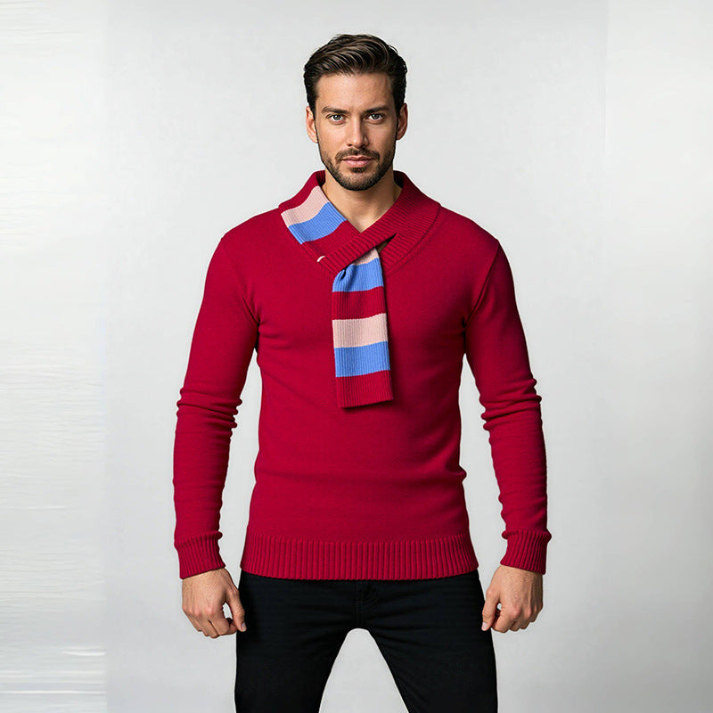 Herren Pullover mit stylischem V-Ausschnitt und gemütlicher Passform EB