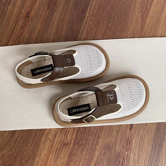 Damen Sandalen mit atmungsaktiver Netzstruktur und verstellbarem Riemen EB