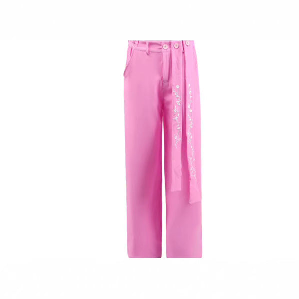 Damen Stylisches Oversized-Hemd mit feiner Stickerei und eleganten Ärmeln EB