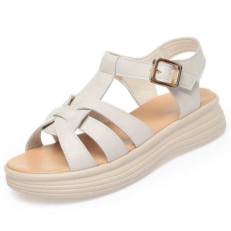Damen Freizeitsandalen mit verstellbarem Riemen und komfortablem Fußbett EB