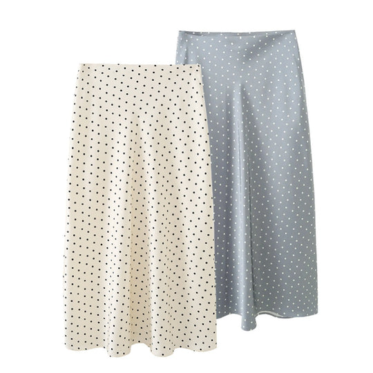 Damen Maxirock mit elegantem Punktedesign und fließendem Schnitt EB