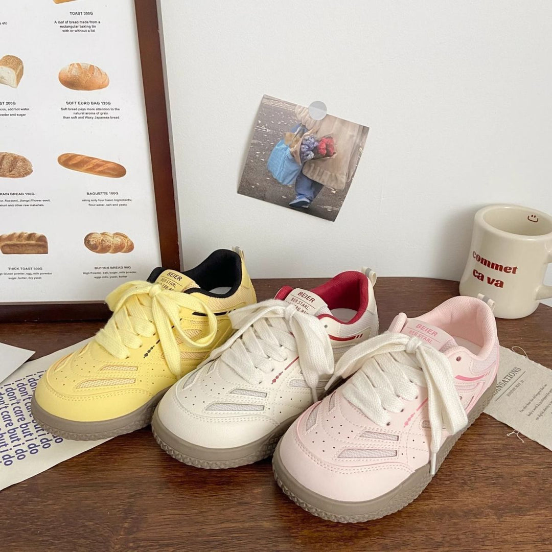 Damen modische Sport-Sneaker mit atmungsaktiver Mesh-Oberfläche und komfortabler Dämpfung EB