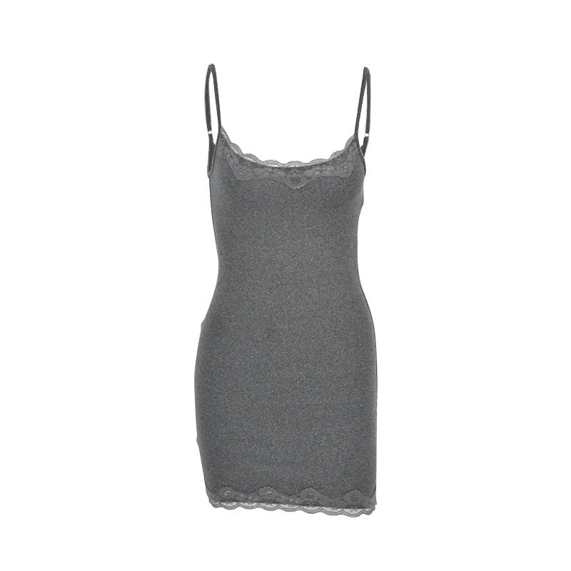 Damen Spitzen Unterkleid EB