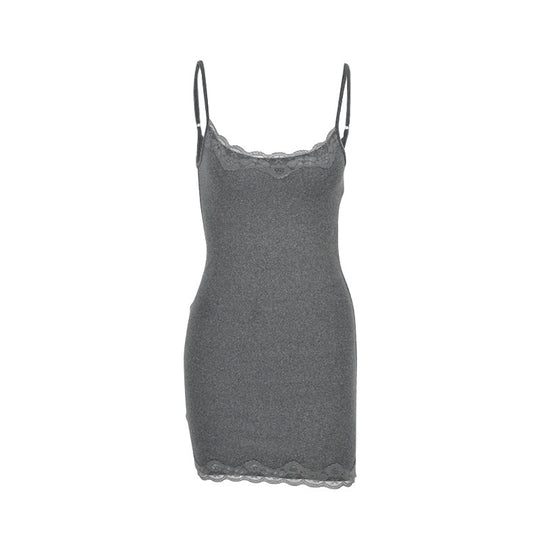 Damen Spitzen Unterkleid EB