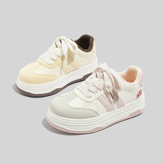 Damen Sportliche Sneaker mit weicher Innenpolsterung und blumigem Design EB