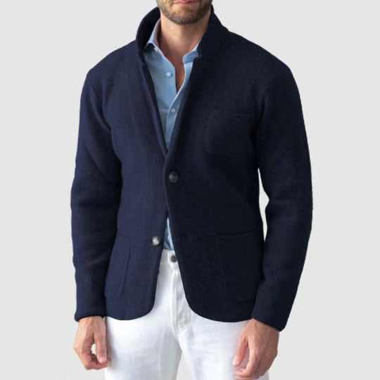 Herren Strickblazer mit eleganter Optik und praktischen Taschen EB