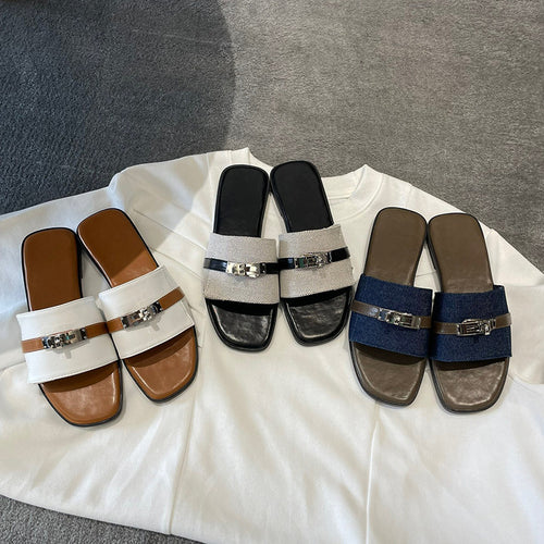 Damen elegante Sandalen mit modischem Riemendesign und strapazierfähiger Sohle EB