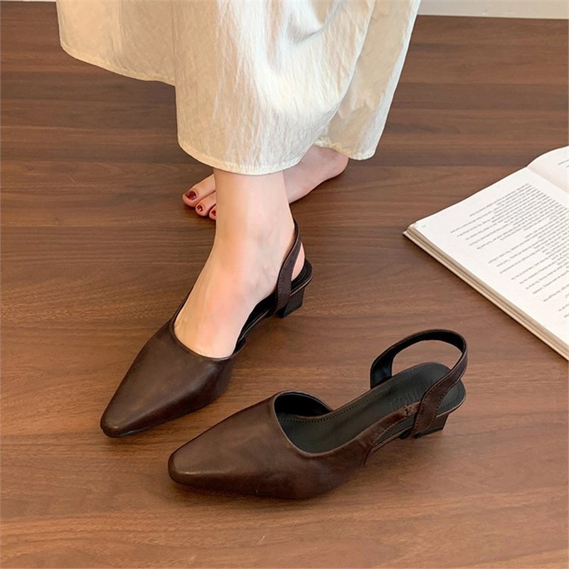 Damen elegante Slingback Pumps mit spitz zulaufendem Design EB