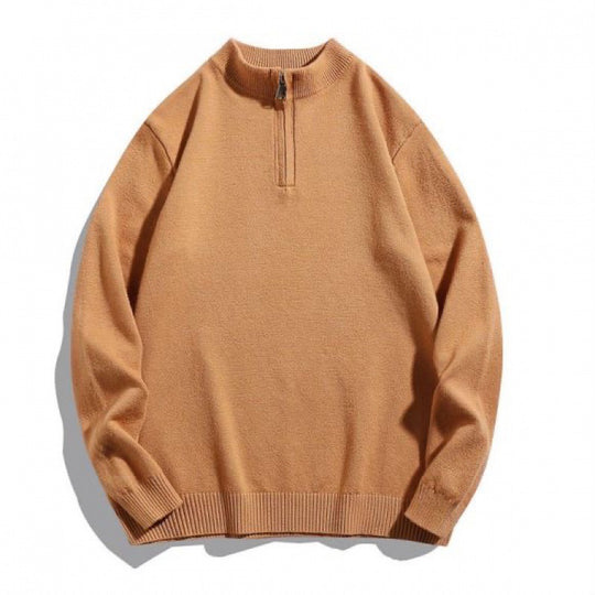 Herren gemütlicher Rollkragenpullover mit Reißverschluss EB