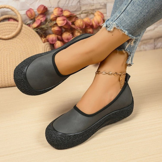 Damen bequeme Slip-On Schuhe mit rutschfester Sohle EB