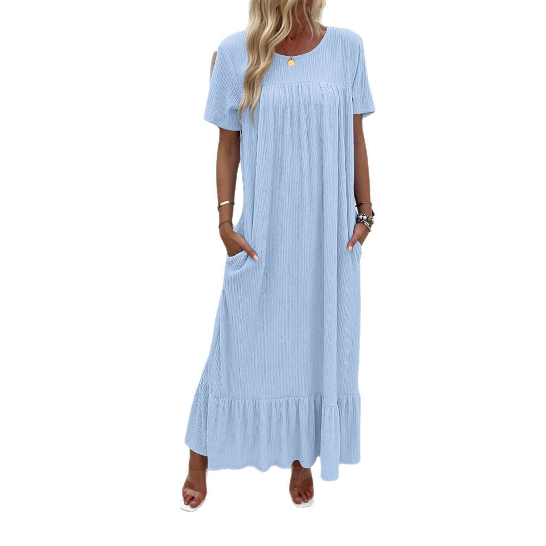 Damen Maxi-Kleid mit praktischem Taschen-Design EB