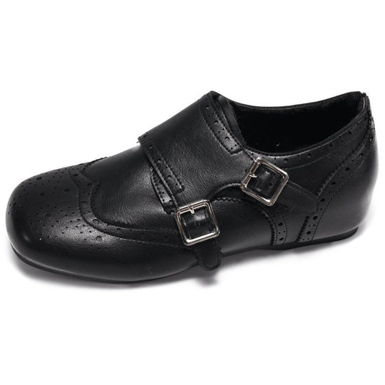 Damen elegante Schnallenschuhe mit feinen Perforationen EB