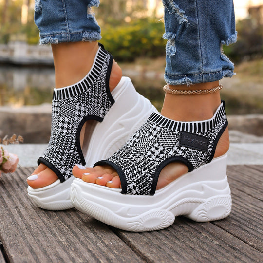 Damen Sneaker-Sandalen mit atmungsaktivem Obermaterial und rutschfester Sohle EB